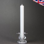 20cm Traditional Drawn White Rustic Dinner Candles